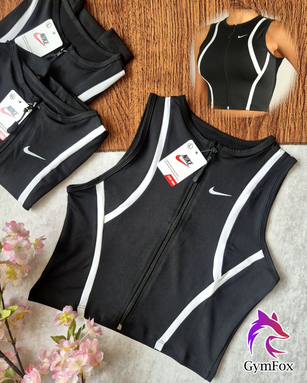 کراپ تاپ تمام زیپ فلامنت cr022