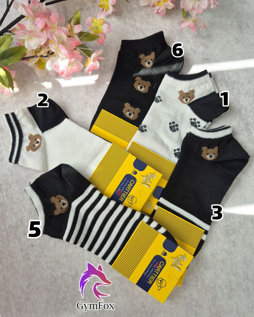 جوراب مچی خرسی کارتیر 4 رنگ jb014